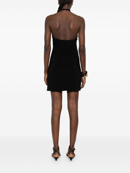 Norma Kamali Halterneck Sleeveless Mini Dress Black black