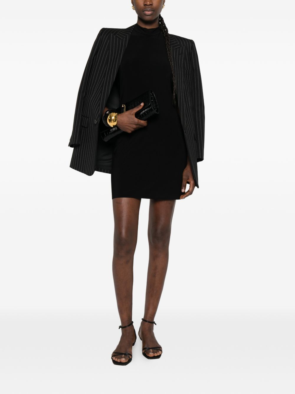 Norma Kamali Halterneck Sleeveless Mini Dress Black black