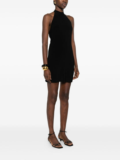 Norma Kamali Halterneck Sleeveless Mini Dress Black black