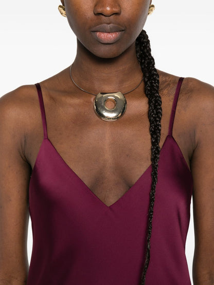 Norma Kamali Spaghetti Strap Slip Dress Purple purple