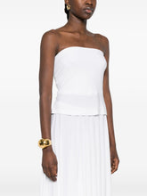 Norma Kamali Ruched Strapless Top White White