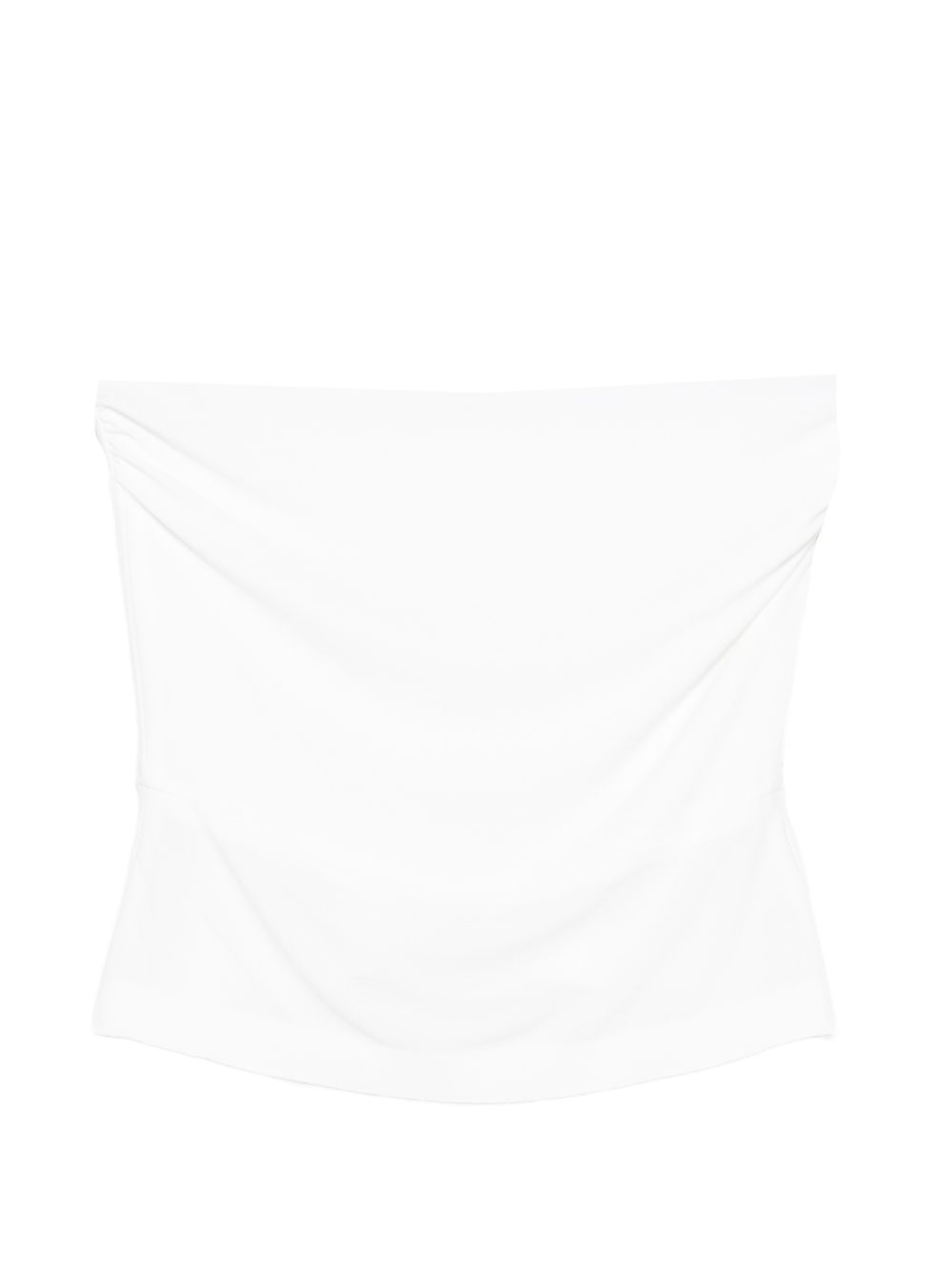 Norma Kamali Ruched Strapless Top White White