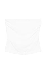 Norma Kamali Ruched Strapless Top White White