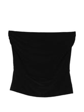 Norma Kamali Ruched Strapless Bandeau Top Black black