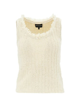 Emporio Armani Fringed Tank Top Beige