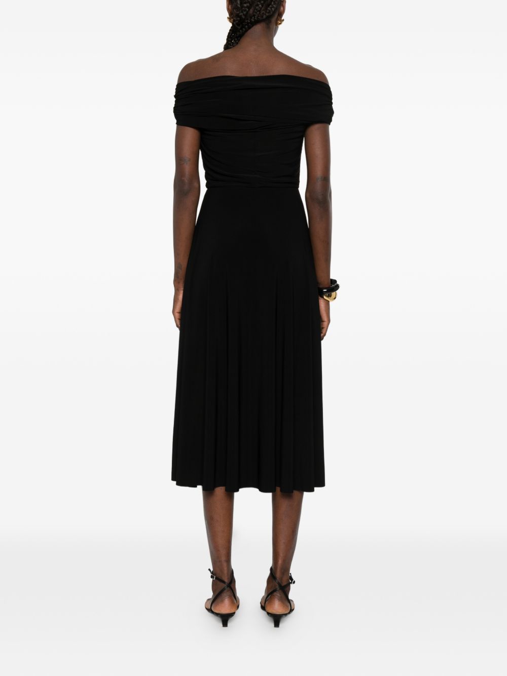 Norma Kamali Sleeveless Midi Dress Black Black