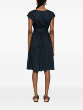 Woolrich V-Neck Cotton Mini Dress Blue