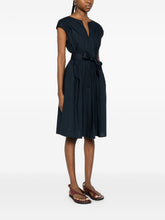 Woolrich V-Neck Cotton Mini Dress Blue
