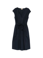 Woolrich V-Neck Cotton Mini Dress Blue