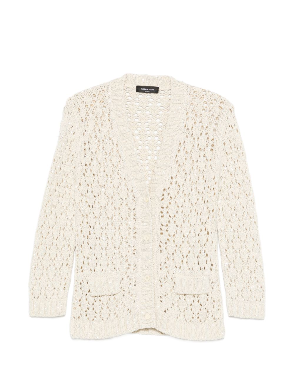Fabiana Filippi Openwork Knit Cardigan White white