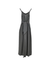 Emporio Armani V-Neck Gathered Mini Dress Grey