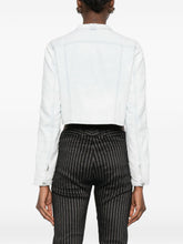 Diesel Zip Denim Cotton Jacket Clear Blue