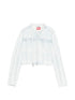 Diesel Zip Denim Cotton Jacket Clear Blue