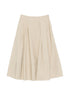 Woolrich A-line Pleated Cotton Skirt Beige