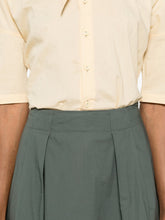 Woolrich Pleated Cotton Long Skirt Green