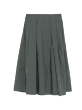 Woolrich Pleated Cotton Long Skirt Green