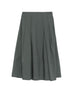 Woolrich Pleated Cotton Long Skirt Green