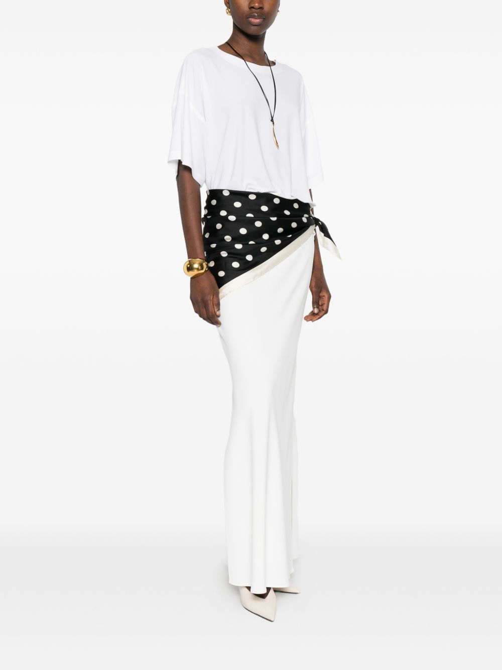 Norma Kamali Crew Neck White T-Shirt White White