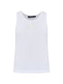 Dolce & Gabbana Appliqué Cotton Sleeveless Top White