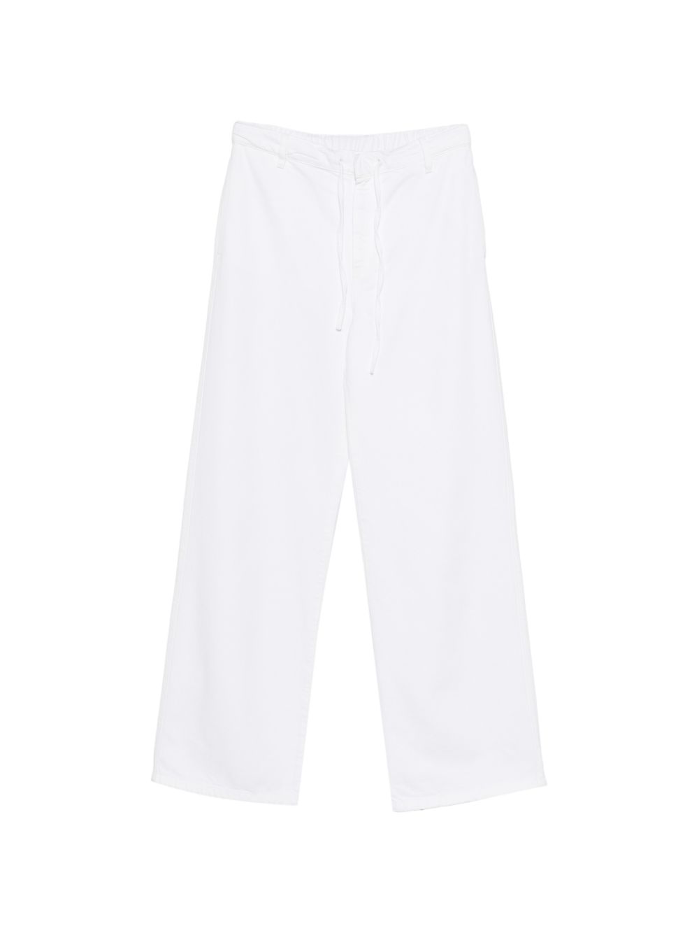 Semicouture Wide Leg Drawstring Trousers White white