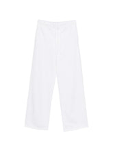 Semicouture Wide Leg Drawstring Trousers White white