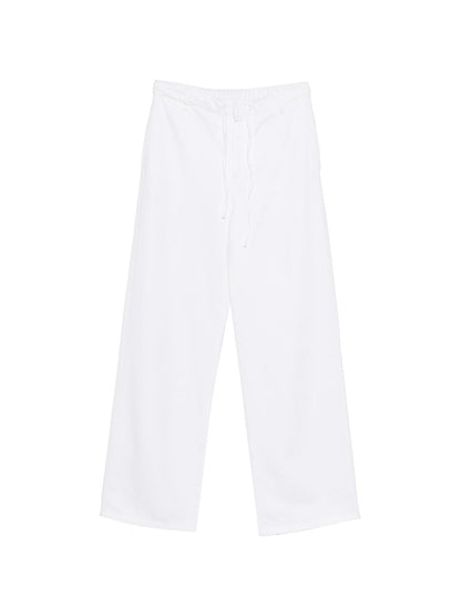 Semicouture Wide Leg Drawstring Trousers White white