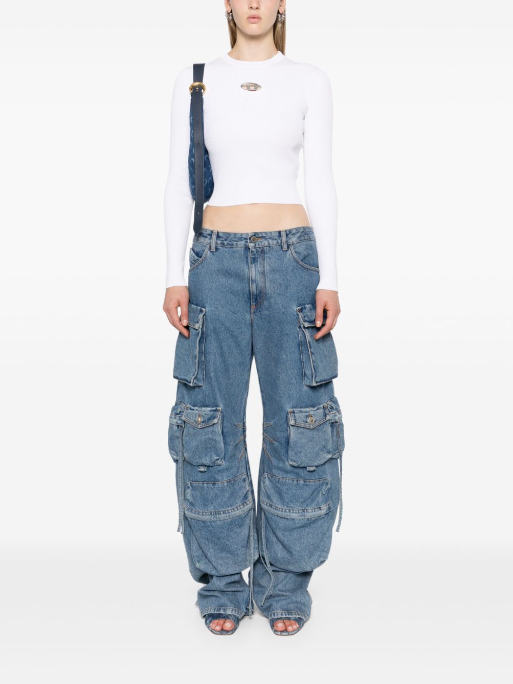 Diesel Sweater Silk Nylon White white