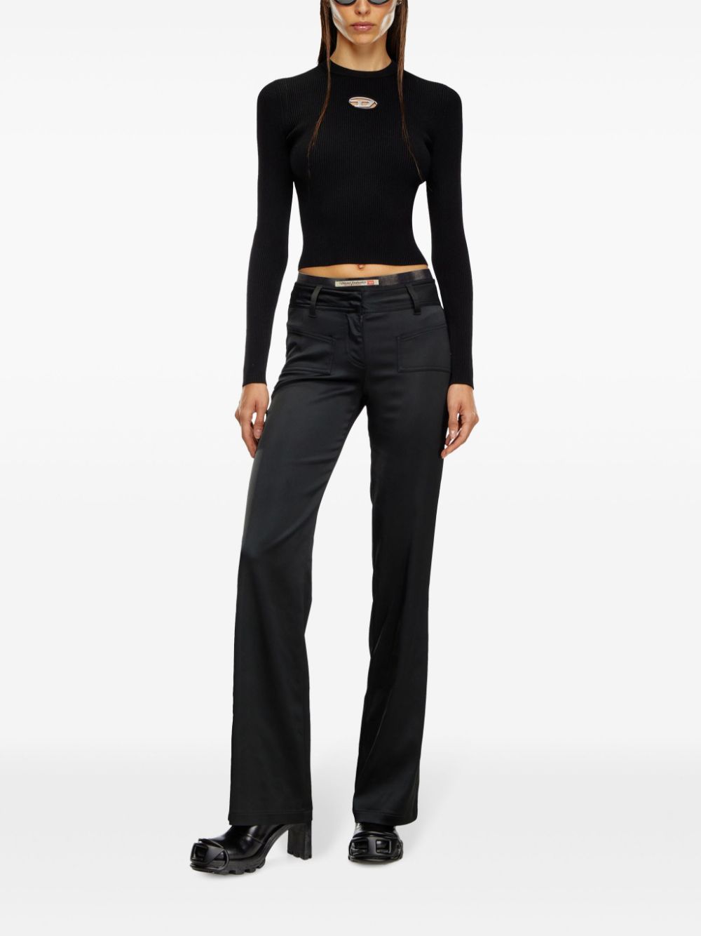 Diesel Silk Nylon Sweater Black