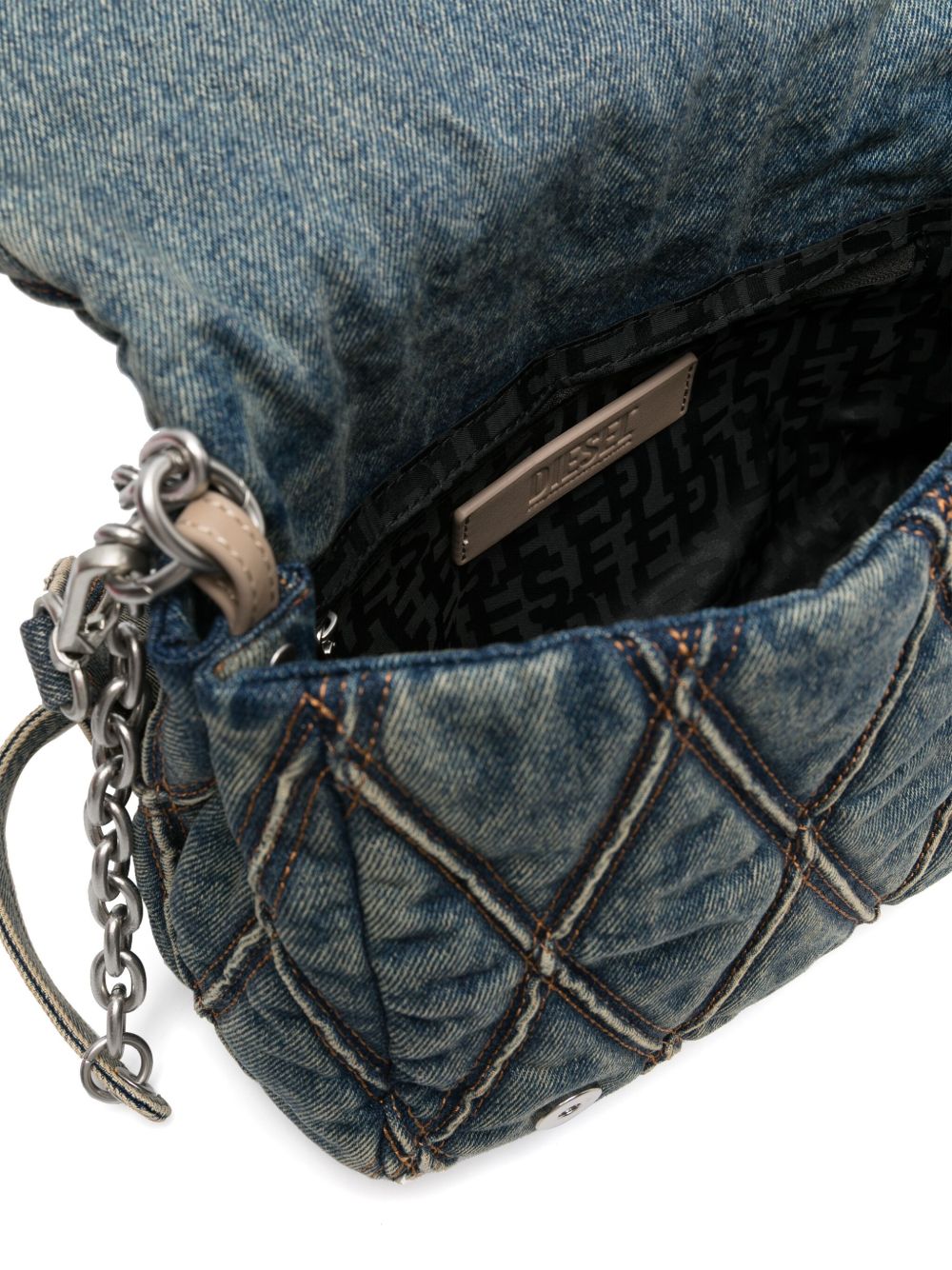 Diesel Sheer Nylon Shoulder Bag Clear Blue