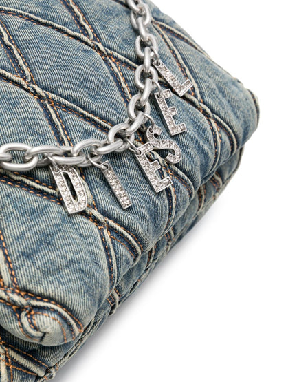 Diesel Sheer Nylon Shoulder Bag Clear Blue