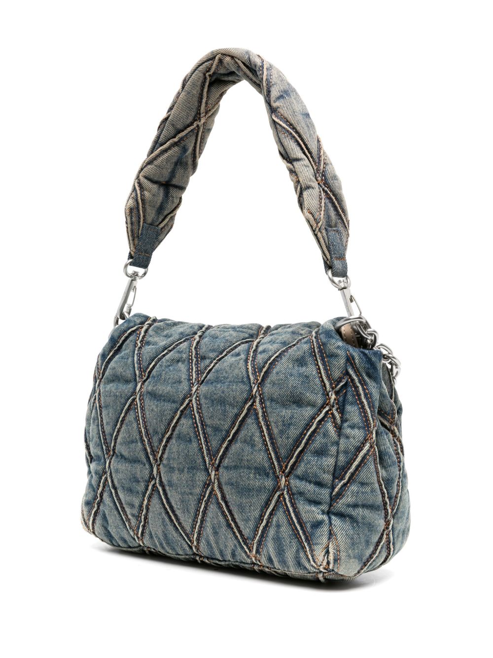 Diesel Sheer Nylon Shoulder Bag Clear Blue