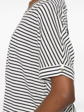 HERNO Striped Cotton Crewneck T-Shirt White