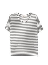 HERNO Striped Cotton Crewneck T-Shirt White