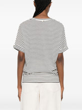 HERNO Striped Cotton Crewneck T-Shirt White