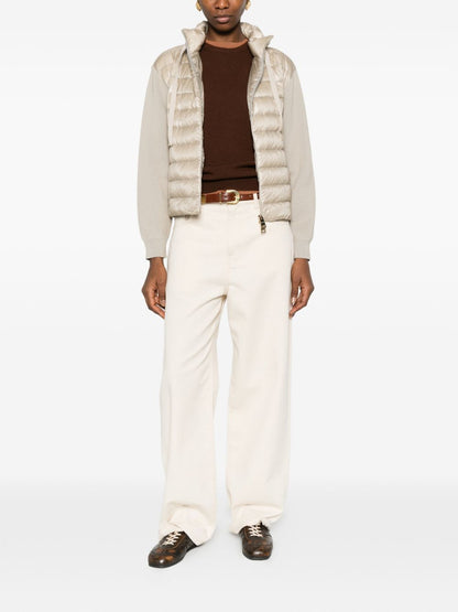 HERNO Quilted High-Neck Zip Jacket Powder powder