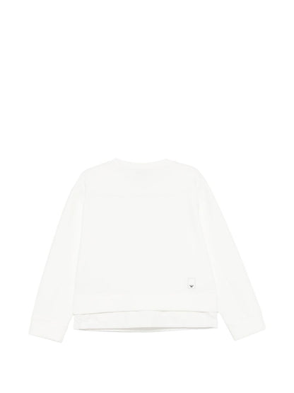 Emporio Armani Capsule Layered Hem Sweater White