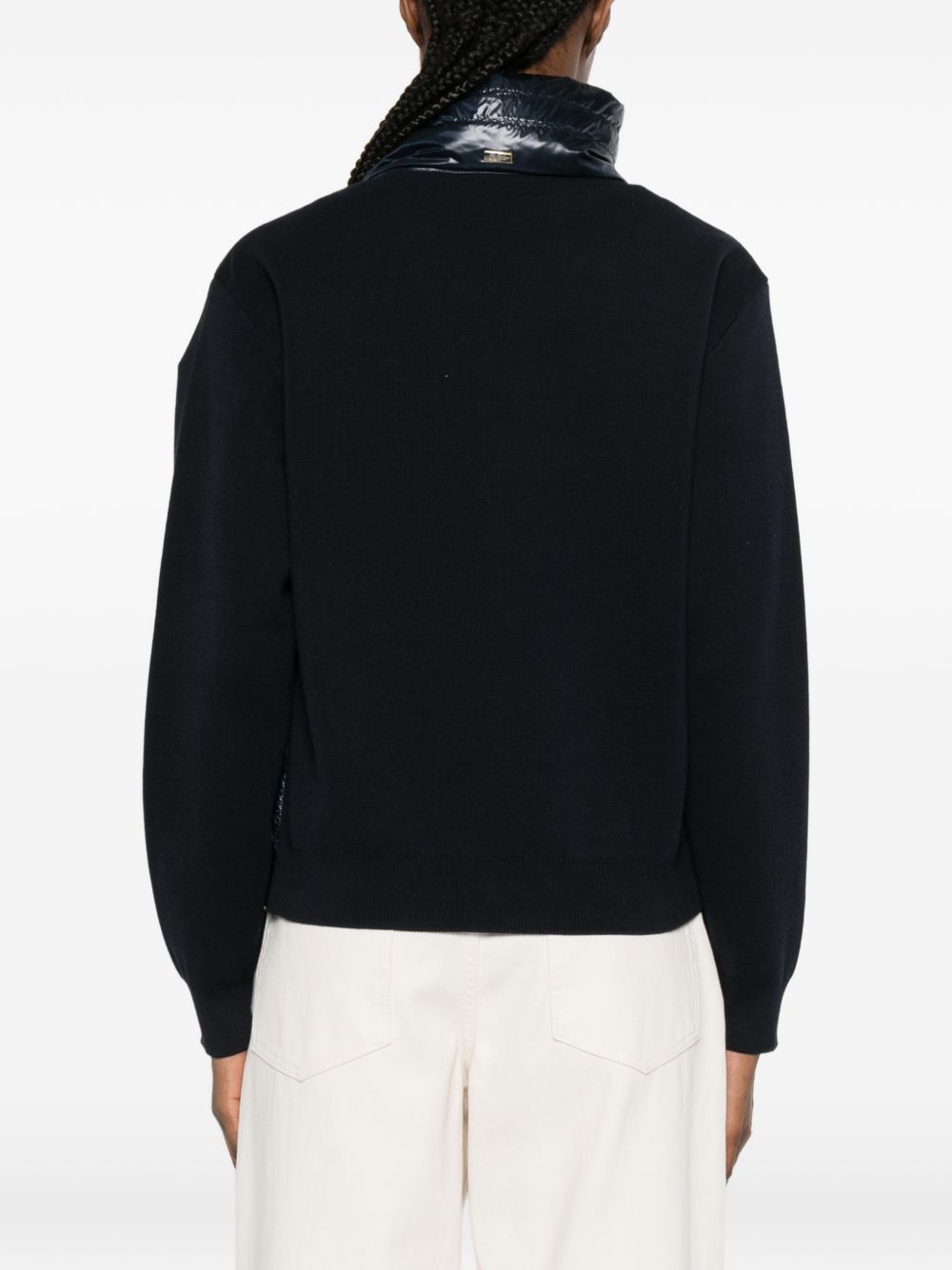 herno quilted zip jacket blue blue