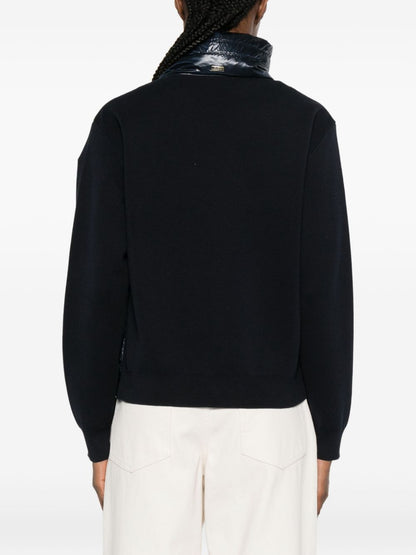 herno quilted zip jacket blue blue