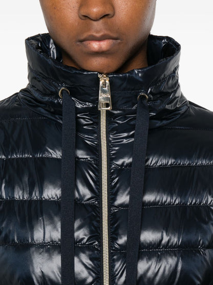 herno quilted zip jacket blue blue