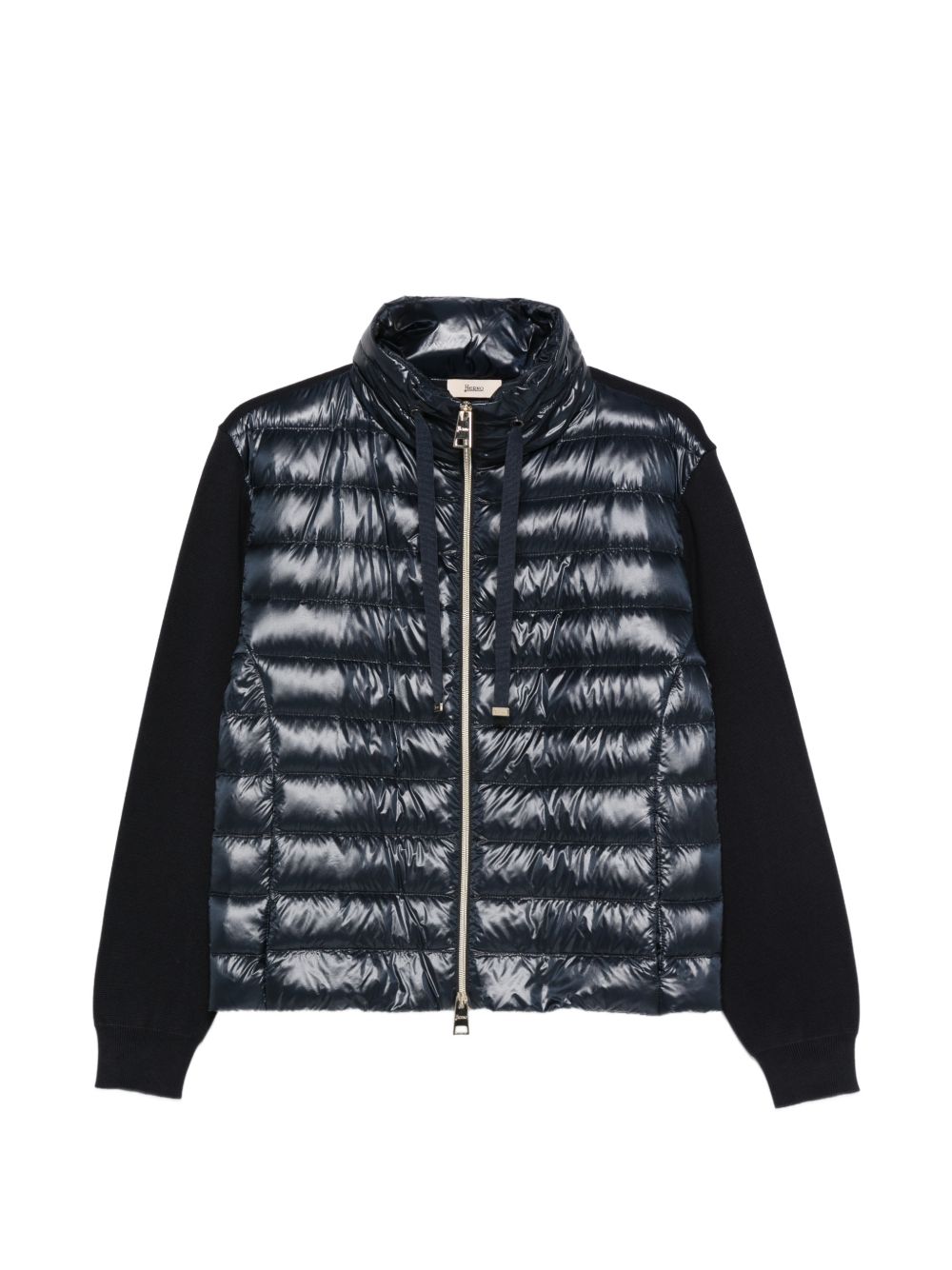 herno quilted zip jacket blue blue