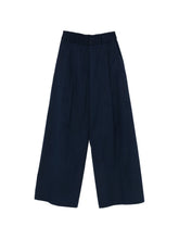 Semicouture Elasticated Cotton Trousers Blue