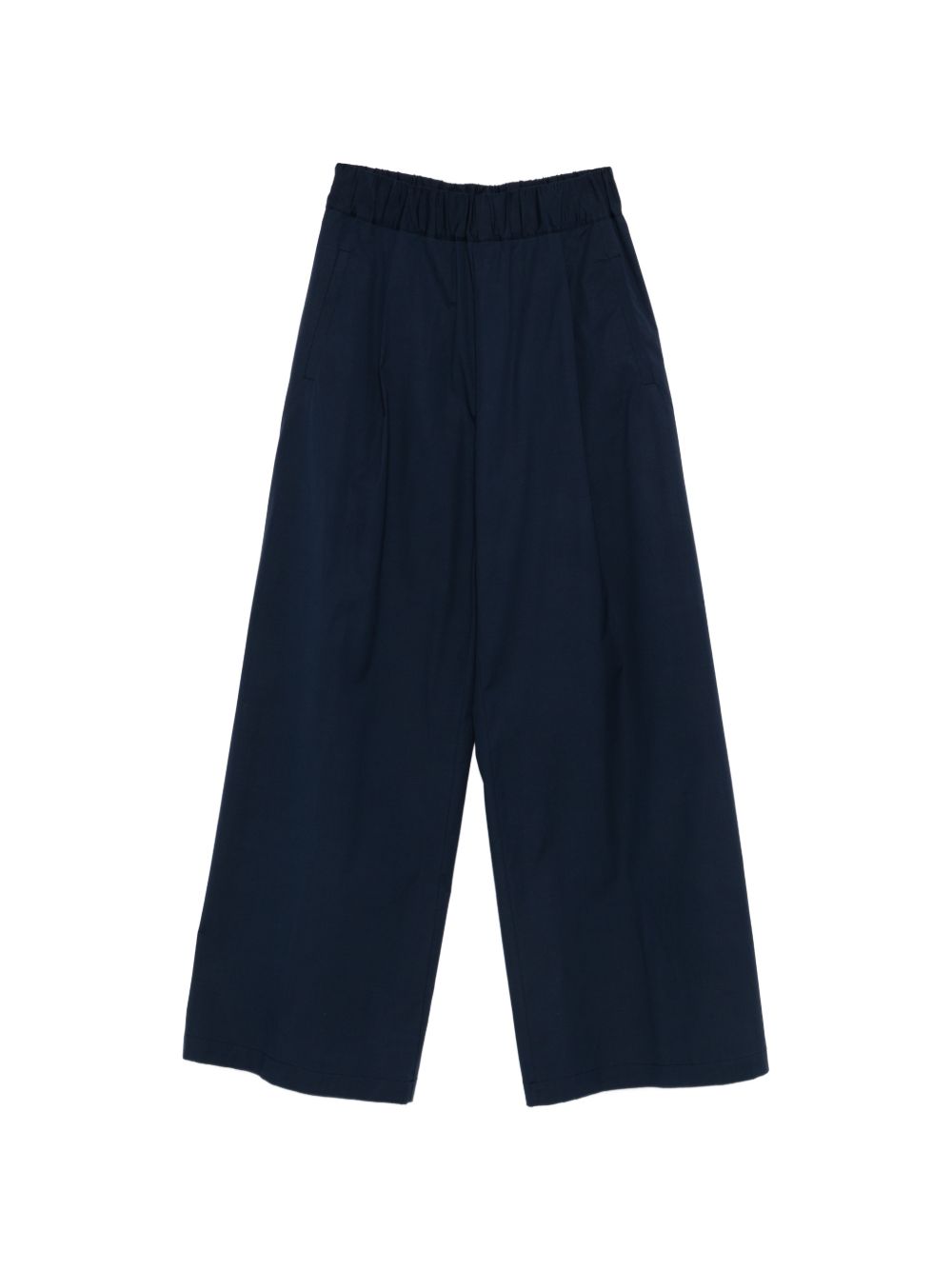 Semicouture Elasticated Cotton Trousers Blue