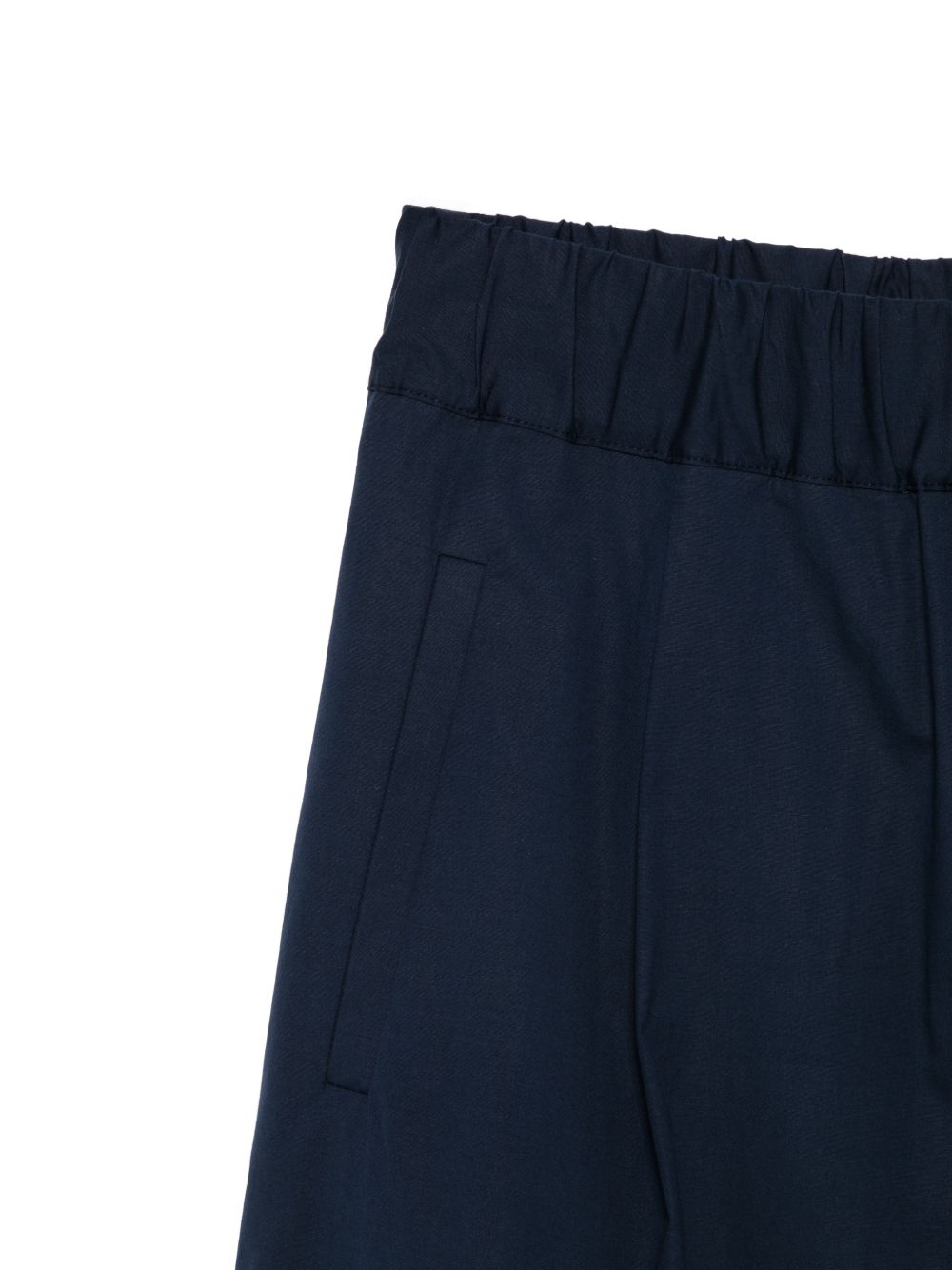 Semicouture Elasticated Cotton Trousers Blue