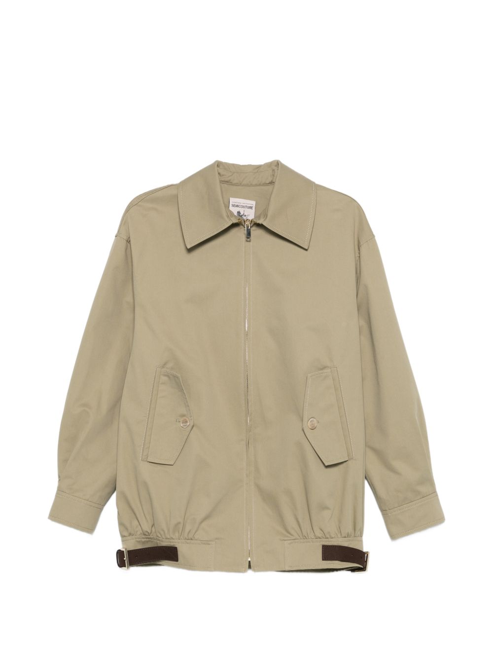 Semicouture Cotton Bomber Jacket Green