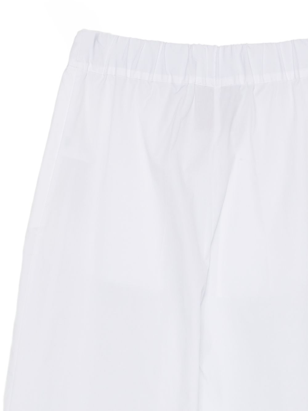 Semicouture Wide Leg Cotton Trousers White