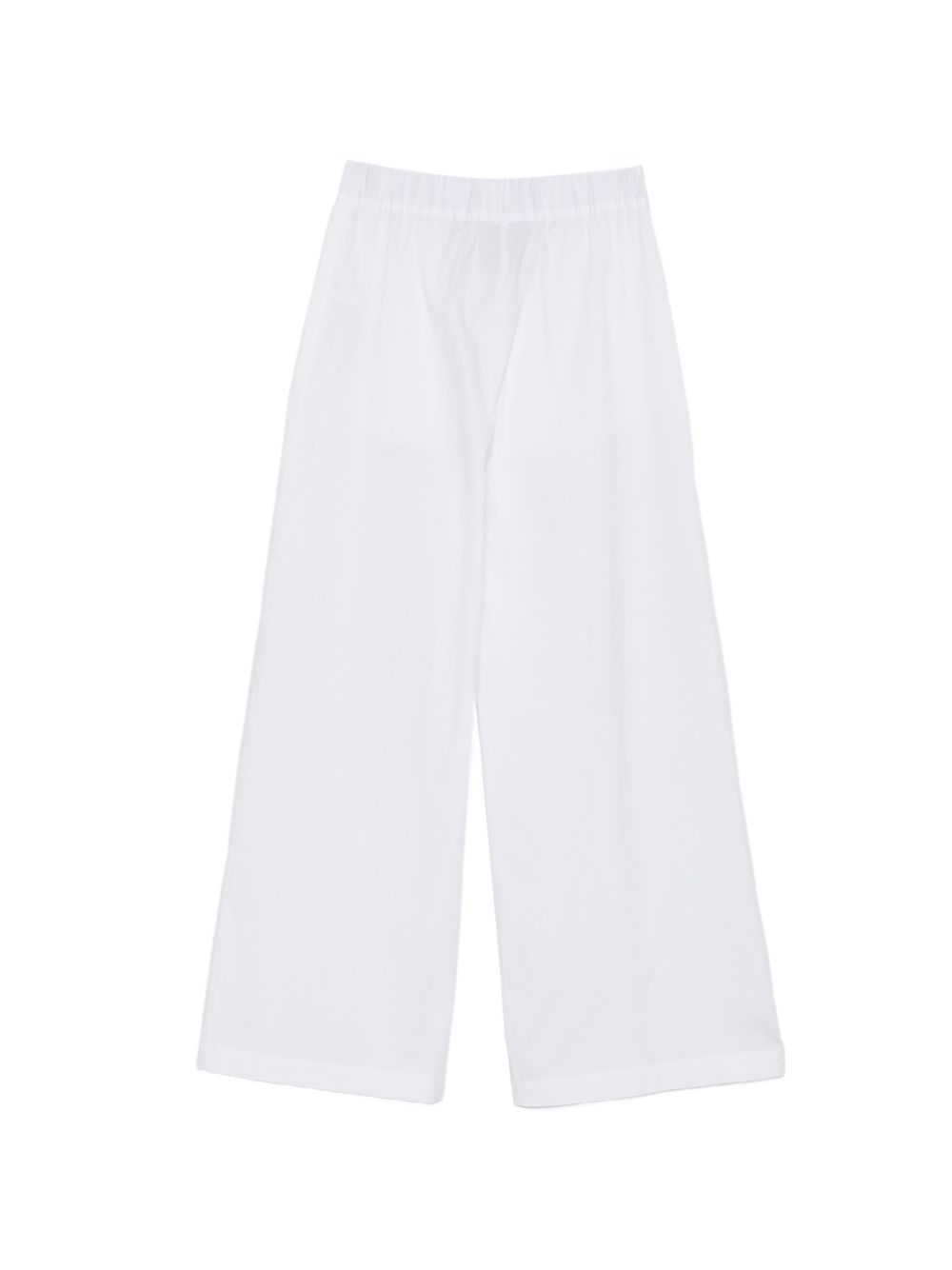Semicouture Wide Leg Cotton Trousers White