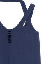 Emporio Armani V-Neck Button Sleeveless Top Blue
