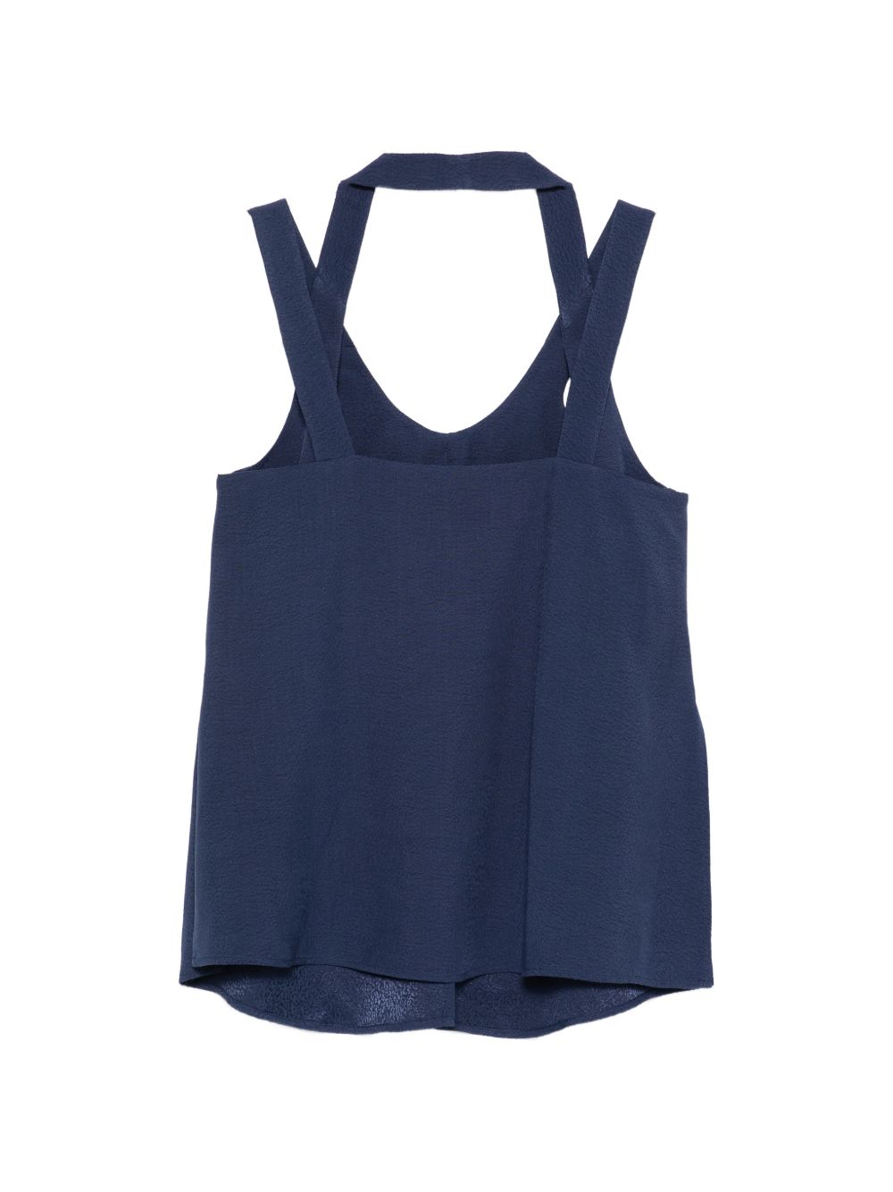 Emporio Armani V-Neck Button Sleeveless Top Blue