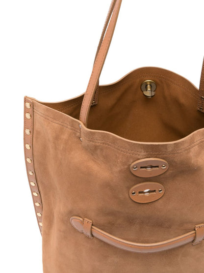 Zanellato Cashmere Leather Handbag Brown