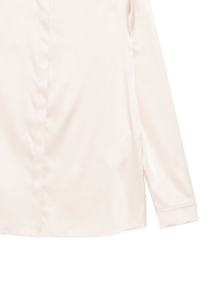 Emporio Armani Silk Long Sleeve Shirt Powder powder